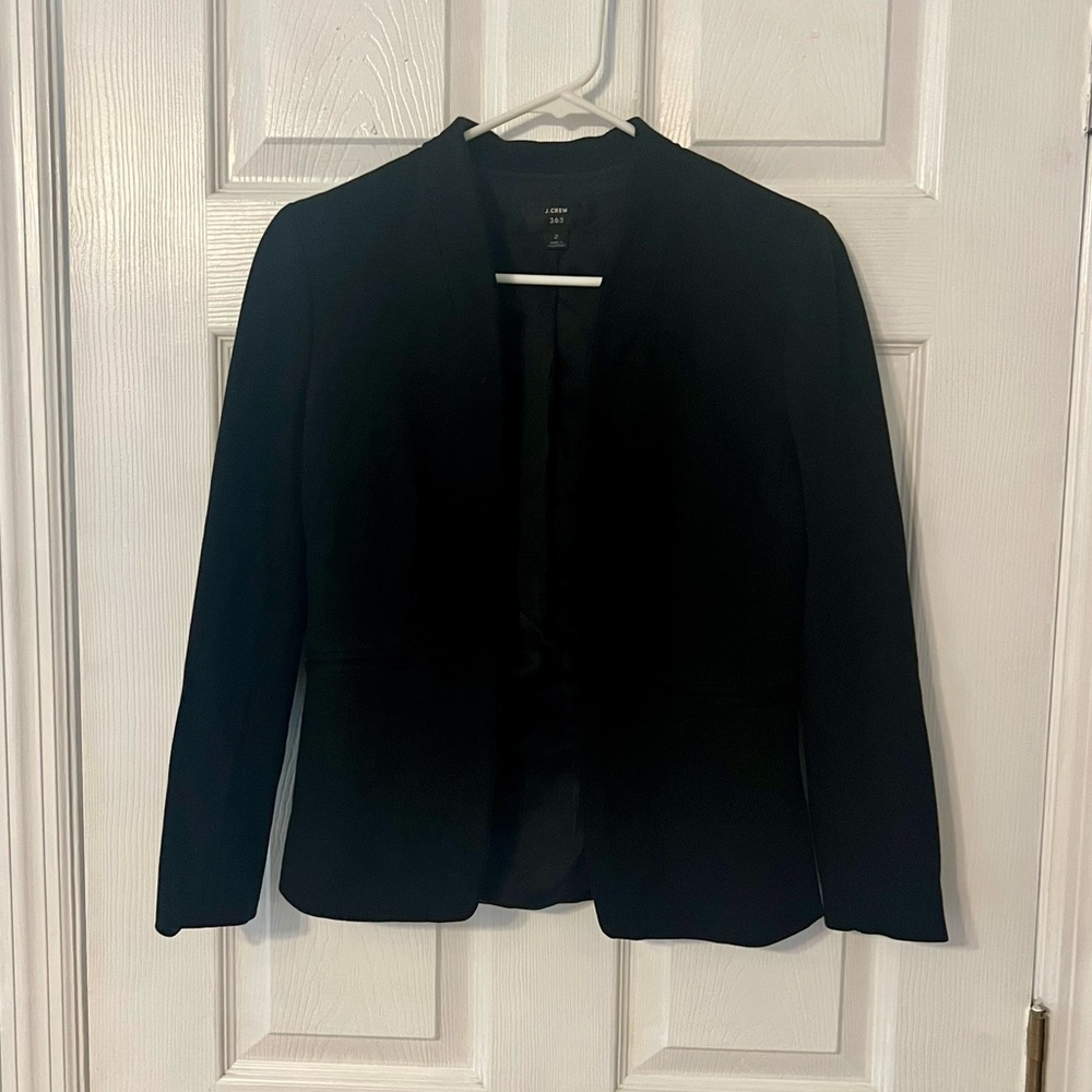 J.Crew Women's Black Blazer Size 2